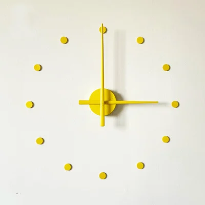 Large DIY Wall Clock with 12 Dots, Frameless Modern Silent Clock for Living Room and Office view 8