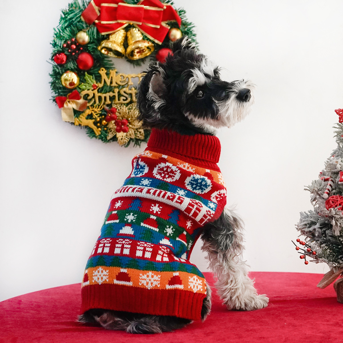 Christmas Turtleneck Dog Sweater - view 4