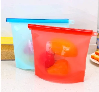 Reusable Silicone Food Storage Bag with Seal, Stand-Up Freezer and Fridge Bag in 500 ml to 4 L - Image 2