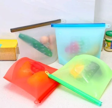 Reusable Silicone Food Storage Bag with Seal, Stand-Up Freezer and Fridge Bag in 500 ml to 4 L - Image 3