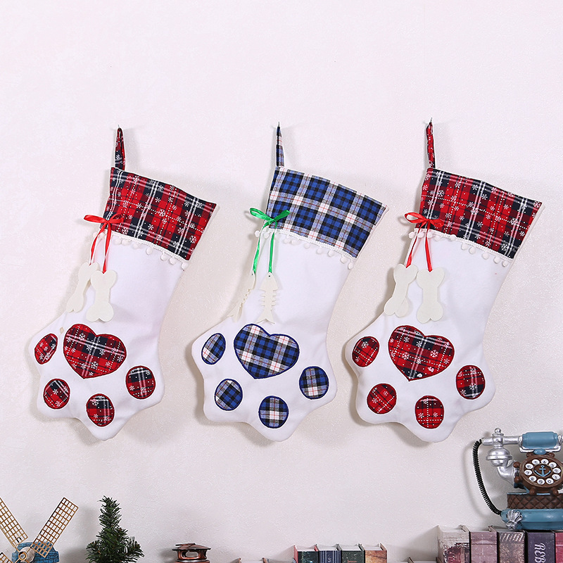 Dog Paw Christmas Stocking
