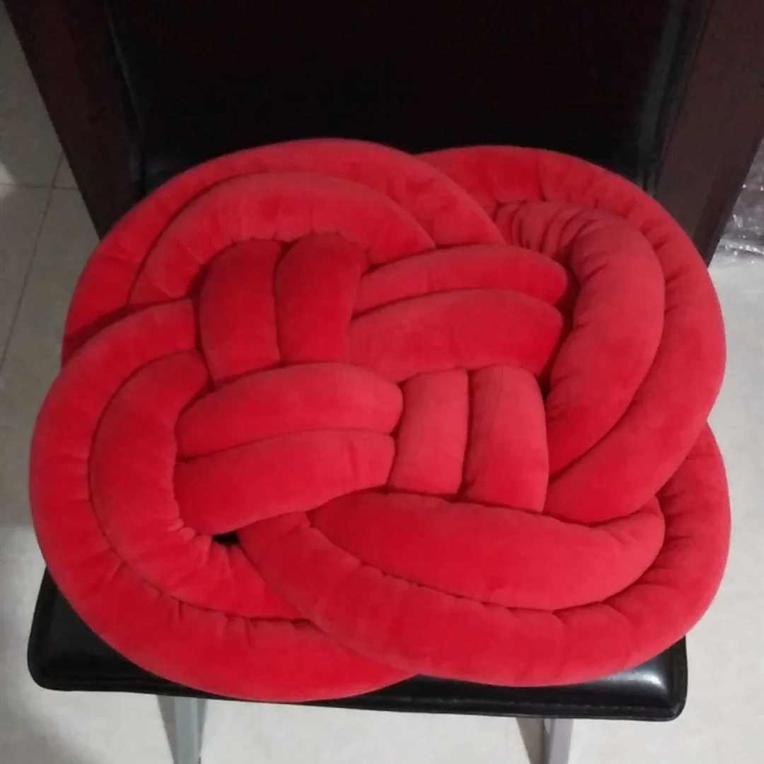 Knot Pillow, Soft Velvet Decorative Cushion for Sofa and Bed, 18 in view 6