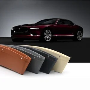 Car Seat Gap Filler Organizer, Faux Leather Console Side Storage Pocket for Phone, Keys and Cards