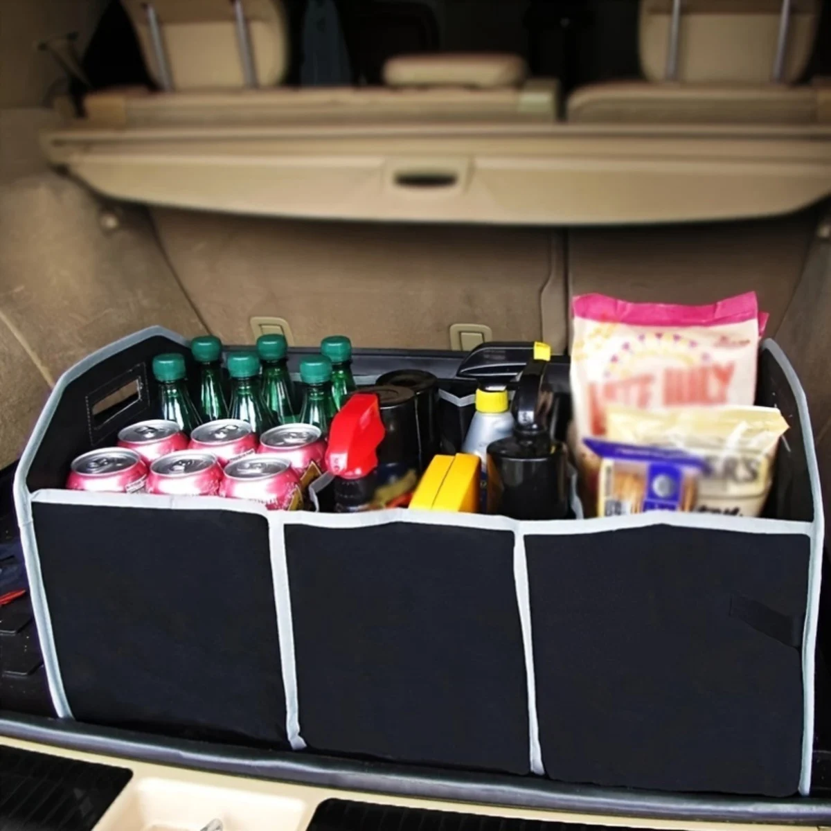 Collapsible Car Trunk Organizer with Lid - view 5