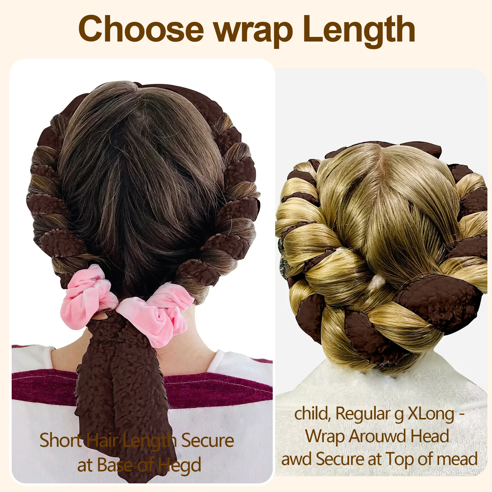 Satin Heatless Hair Curler Set with Rod and 2 Satin Scrunchies - Image 6