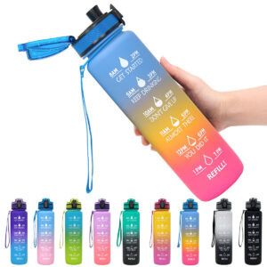 1L Water Bottle with Time Markers
