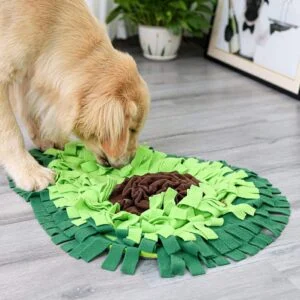 Dog Snuffle Mat, Fleece Sniffing and Foraging Feeding Mat for Slow Eating and Play