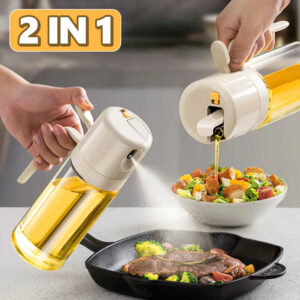 2-in-1 Oil Sprayer and Pourer Bottle for Cooking