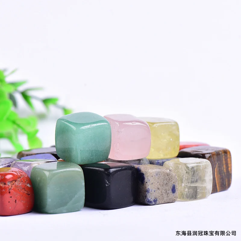 Natural Crystal Cube Aroma Stone, Polished Decor Cube for Essential Oils - Image 3