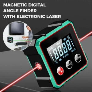 Magnetic Digital Angle Finder Inclinometer with Optional Laser, Level Box Protractor