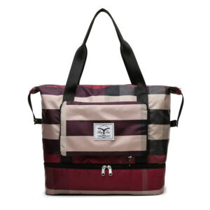 Foldable Travel Duffel Bag with Wet-Dry Pocket