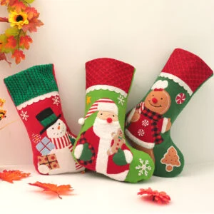 Embroidered Snowman Christmas Stocking