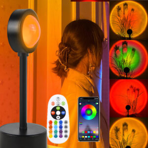 Sunset Projection Lamp, USB Mood Light with Color Options
