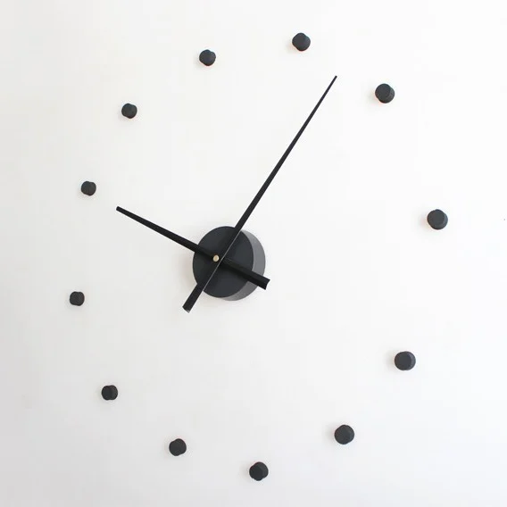Large DIY Wall Clock with 12 Dots, Frameless Modern Silent Clock for Living Room and Office view 2