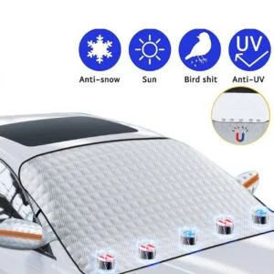 Magnetic Windshield Snow Cover, Frost and Ice Windshield Protector with Mirror Covers for Cars and SUVs