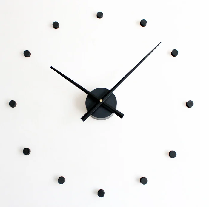 Large DIY Wall Clock with 12 Dots, Frameless Modern Silent Clock for Living Room and Office view 3