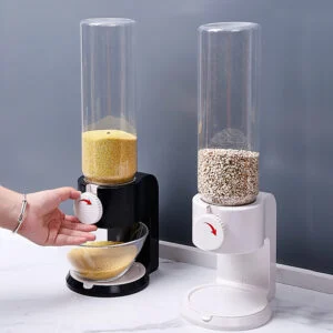 Airtight Grain and Cereal Dispenser, 2.1 L Sealed Kitchen Storage Container with Pour Spout