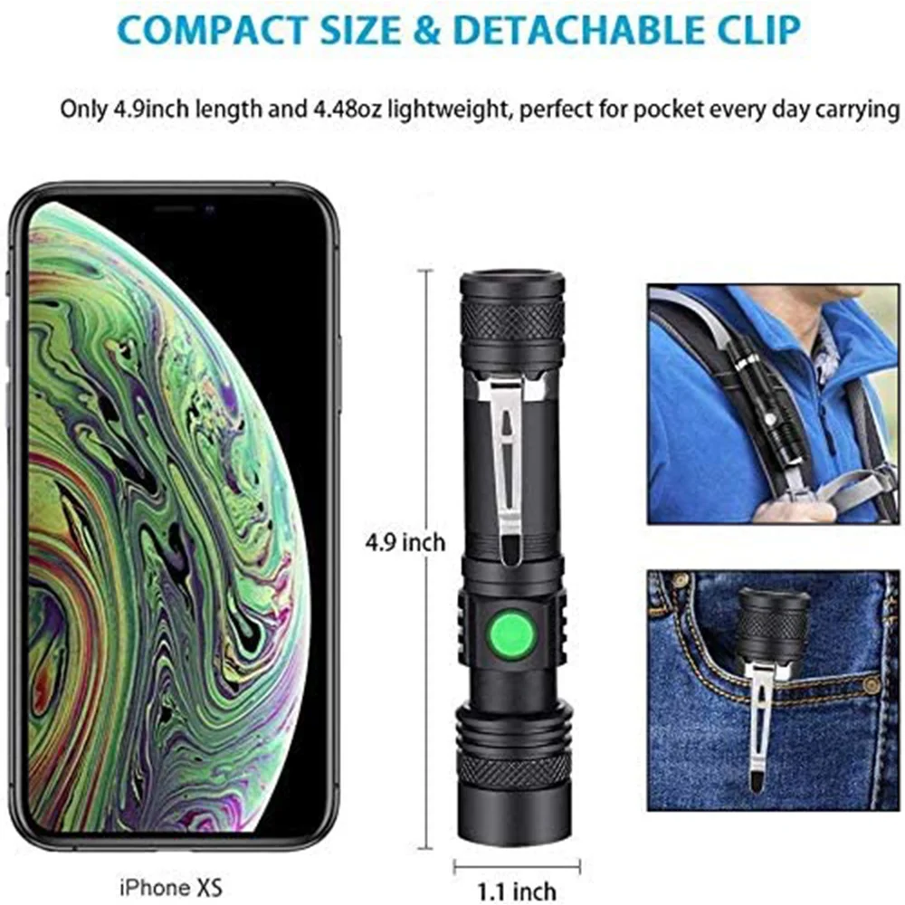 Rechargeable LED Zoom Flashlight Kit - view 3