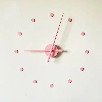 Large DIY Wall Clock with 12 Dots, Frameless Modern Silent Clock for Living Room and Office view 7