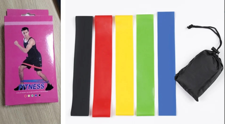 Resistance Loop Bands Set with 5 Levels and Storage Bag, Latex Exercise Bands for Home Workouts - Image 7