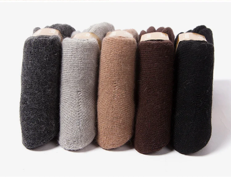 Thick Thermal Winter Socks, Warm Terry-Lined Crew Socks, 5-Pair Pack - Image 2