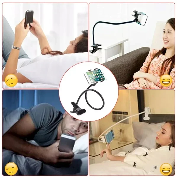 Gooseneck Phone Holder, 29.5 Inch Flexible Clamp Stand for Bed and Desk - Image 3