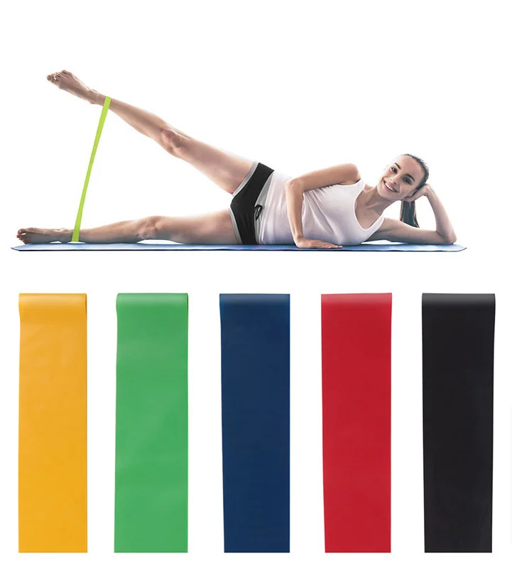 Resistance Loop Bands Set with 5 Levels and Storage Bag, Latex Exercise Bands for Home Workouts