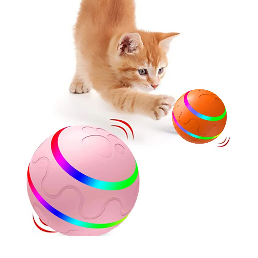 Rechargeable Automatic Rolling Cat Ball, Self-Rotating Interactive Toy Ball for Indoor Cats - Image 2