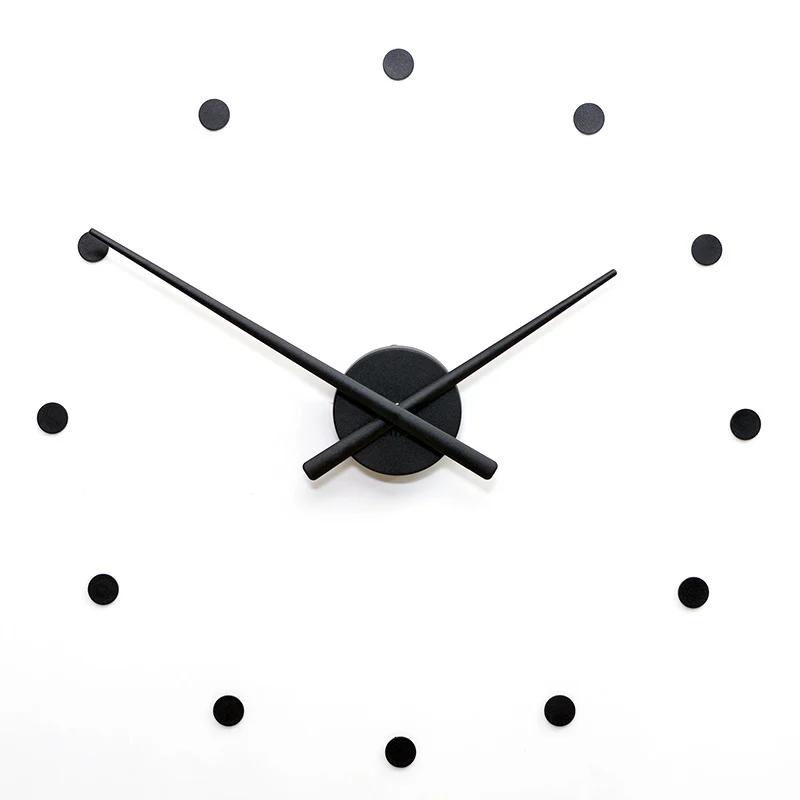 Large DIY Wall Clock with 12 Dots, Frameless Modern Silent Clock for Living Room and Office view 6
