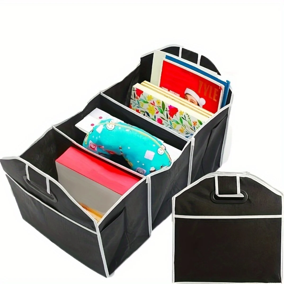 Collapsible Car Trunk Organizer with Lid - view 7