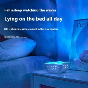 Starfish Ocean Projection Night Light, Rechargeable Water Ripple Lamp