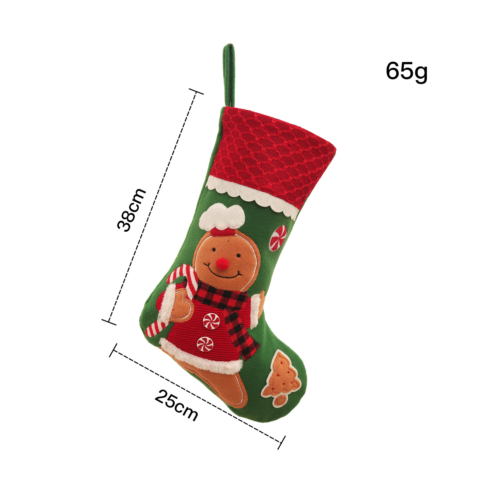Embroidered Snowman Christmas Stocking - view 2