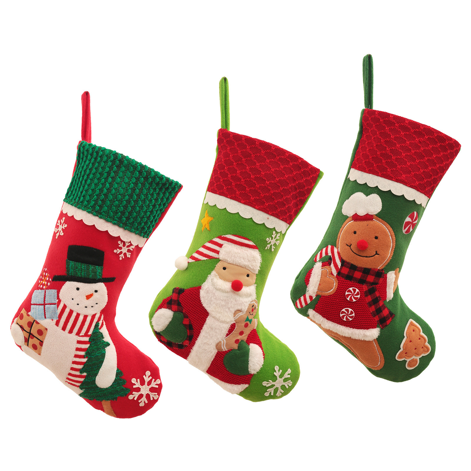 Embroidered Snowman Christmas Stocking - view 6