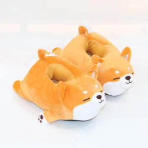Plush Corgi House Slippers