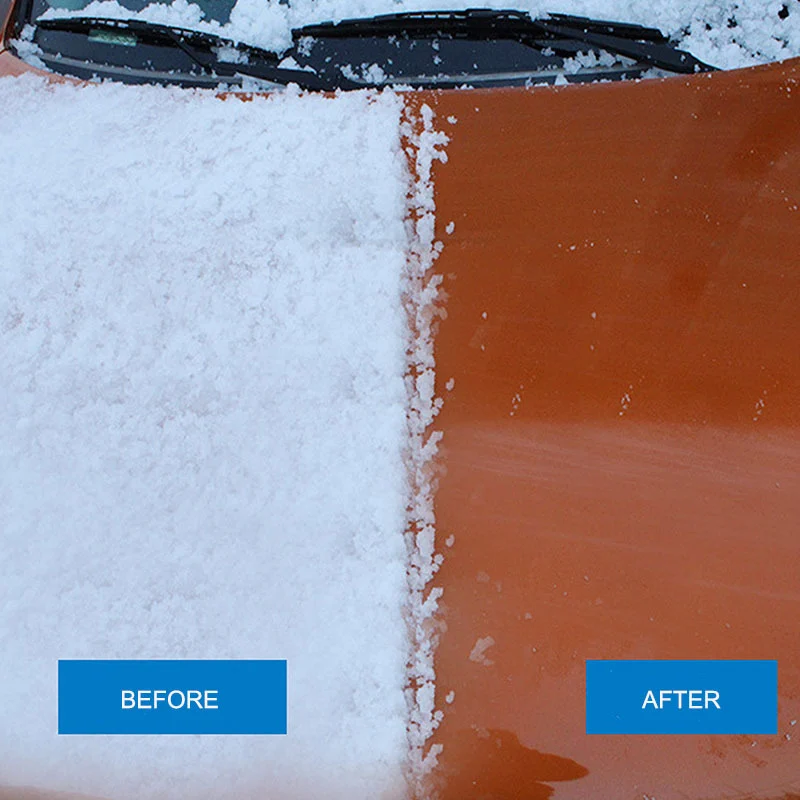 Ice Scraper with Warm Mitten, Car Windshield Snow Scraper with Fleece-Lined Glove - Image 3