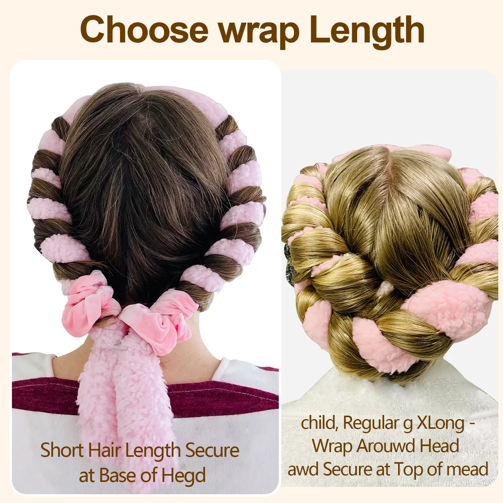 Satin Heatless Hair Curler Set with Rod and 2 Satin Scrunchies - Image 9