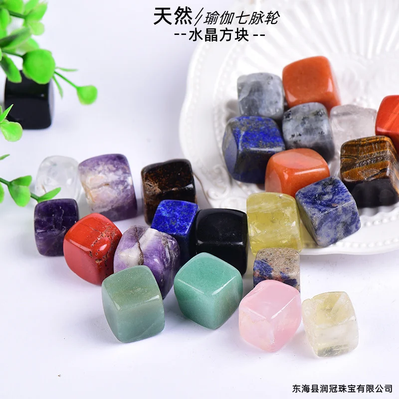 Natural Crystal Cube Aroma Stone, Polished Decor Cube for Essential Oils - Image 4