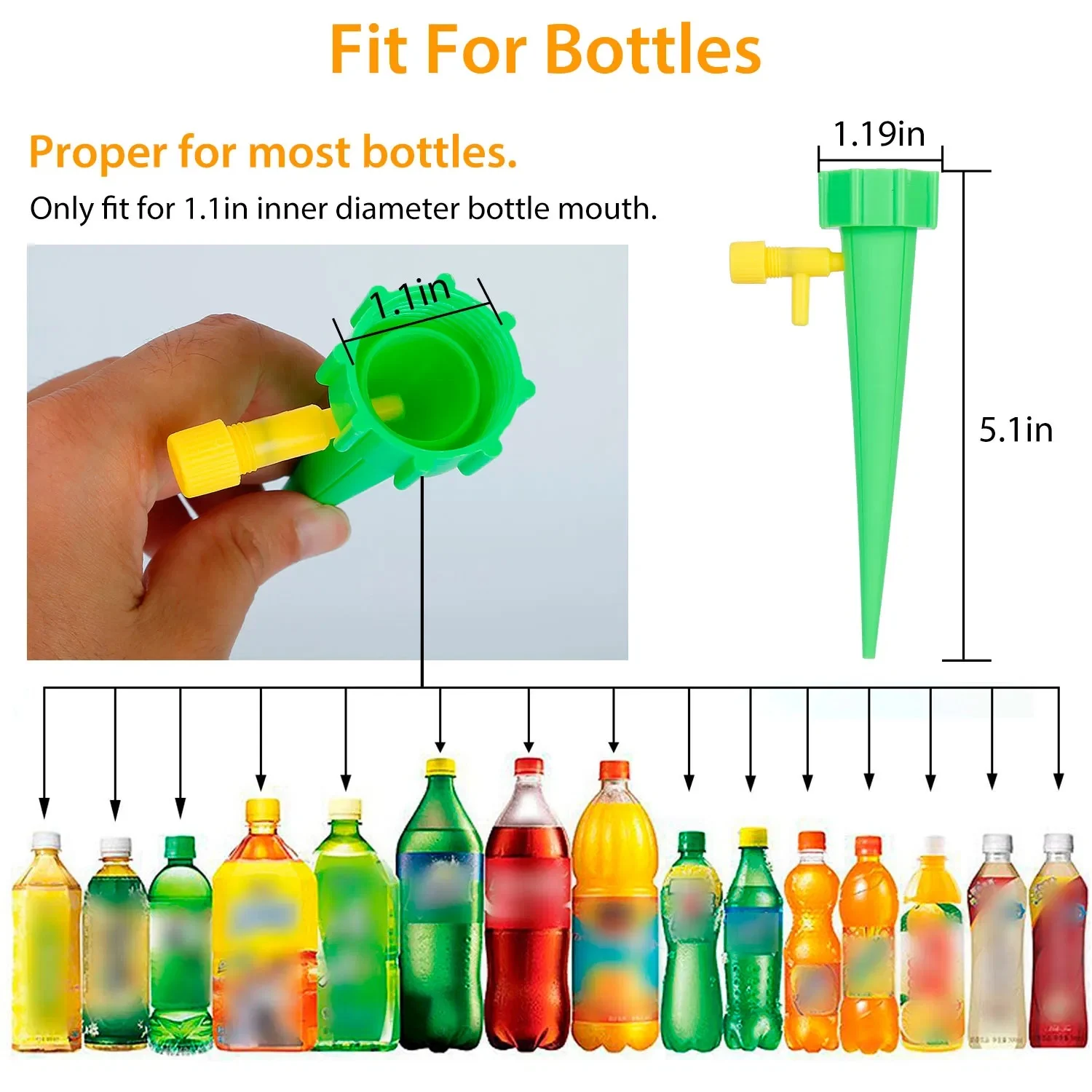 Self-Watering Plant Spikes, 24 Pack Adjustable Drip Waterers - Image 3