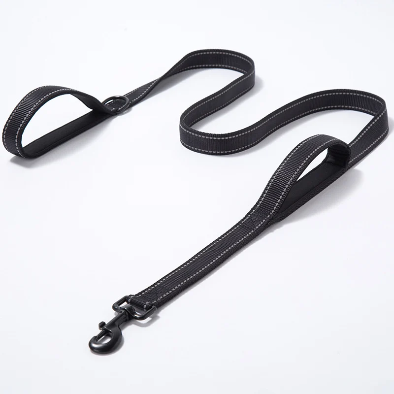 Reflective Nylon Dog Leash with Padded Traffic Handle, 5 ft or 6 ft
