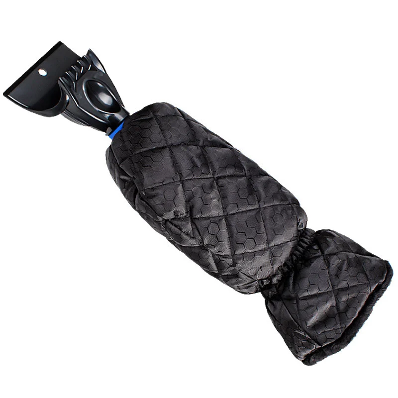 Ice Scraper with Warm Mitten, Car Windshield Snow Scraper with Fleece-Lined Glove - Image 4