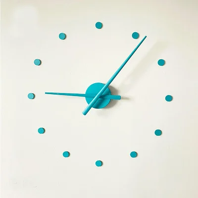 Large DIY Wall Clock with 12 Dots, Frameless Modern Silent Clock for Living Room and Office view 9