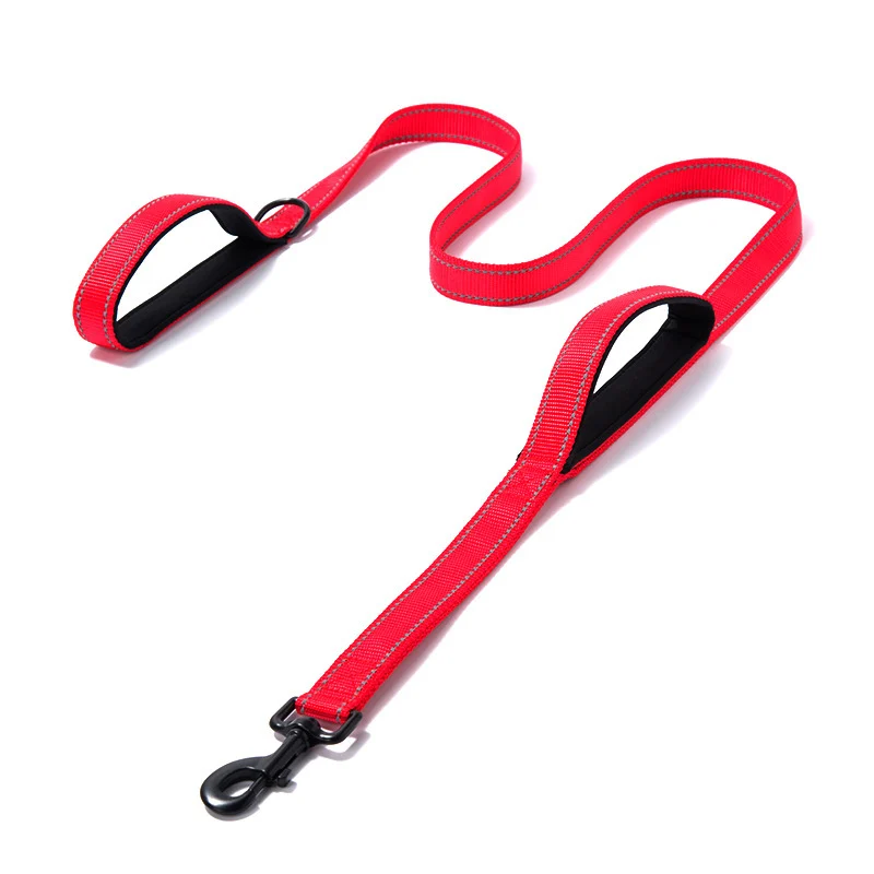 Reflective Nylon Dog Leash with Padded Traffic Handle, 5 ft or 6 ft view 2