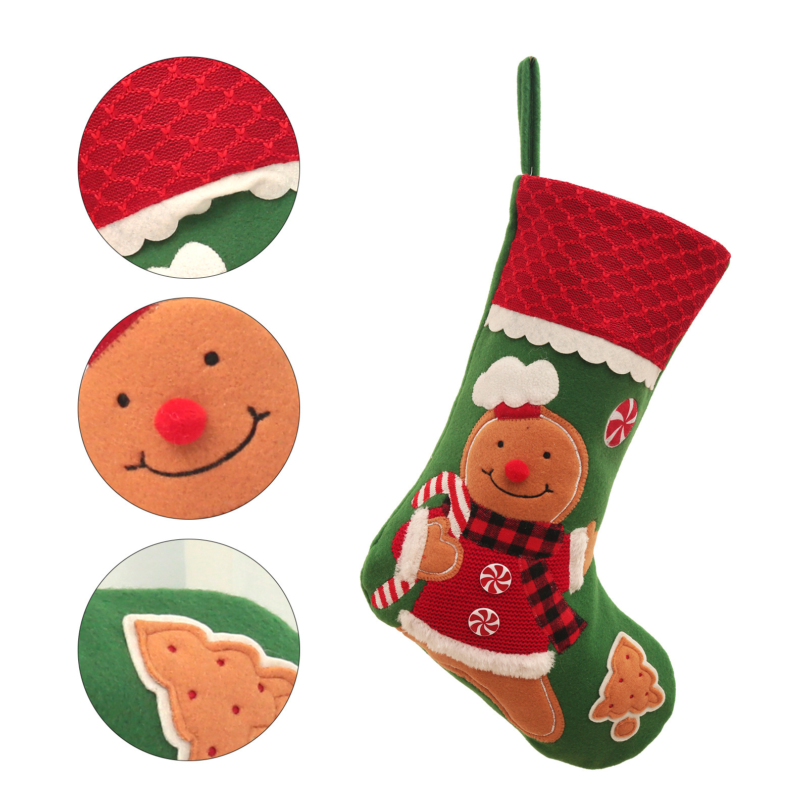Embroidered Snowman Christmas Stocking - view 3